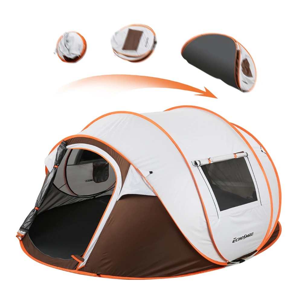 White and Brown Pop-up Boat Tent Quick and Easy To Set Up, Spacious Interior, Ideal for Camping Trips, Upgraded Quality To Prevent Accidental Pole Breakage, Good Ventilation