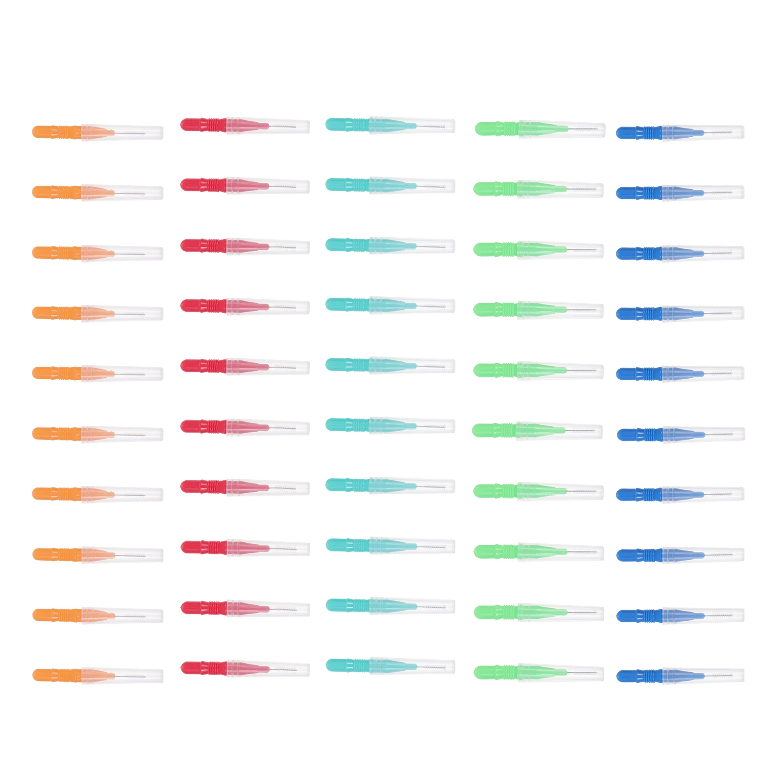 

75pcs Interdental Brush Teeth Cleaning Tools Durable Oral Care Products Steel Wire Portable Safe Travel Work Family Tooth Floss