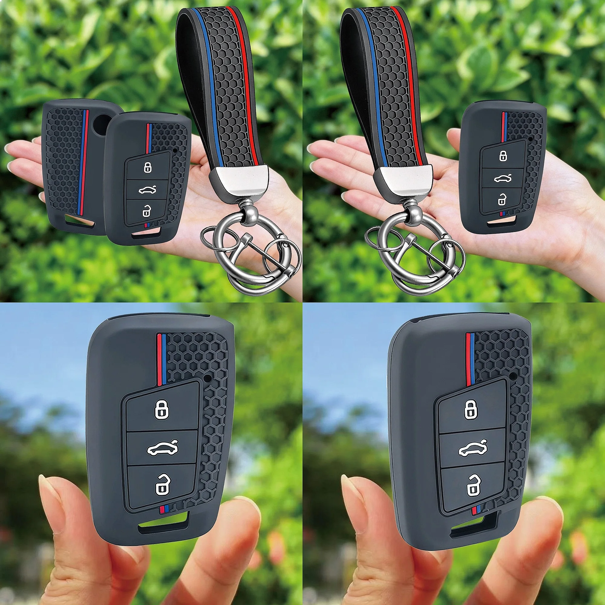 Silicone Cover For VW Volkswagen Magotan Passat B7 B8 CC Arteon Car Key Fob Case Remote Key Shell