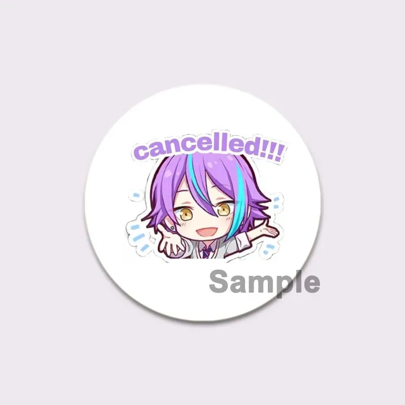Funny Cartoon Style Badge Project Sekai Brooches on Backpack Clothes Handmade Round Enamel Pins for Jewelry Gift Accessory