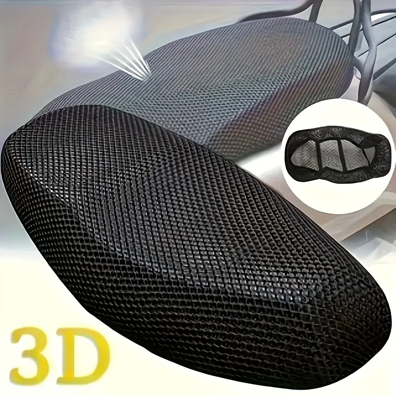 1PC Universal Motorcycle Scooter Seat Cover Thick Breathable Mesh Sun Cushion All-Season Electric Vehicle Protector