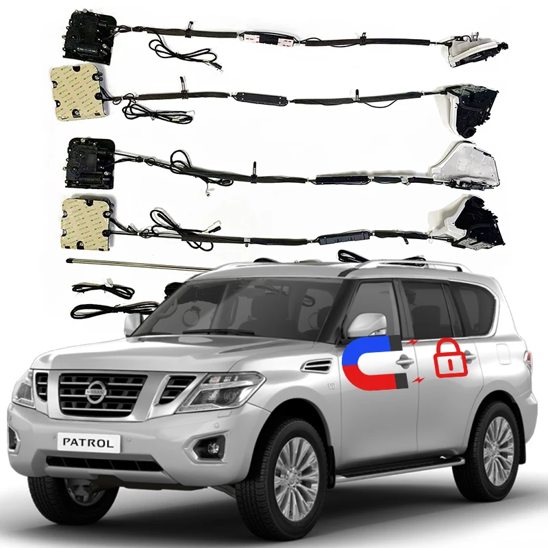 Image of Für Nissan Patrol Y62 Elektrische Saugtür Auto-Nachrüstung Automatische Schlösser Auto-Soft-Close-Zubehör Türkraftwerkzeuge