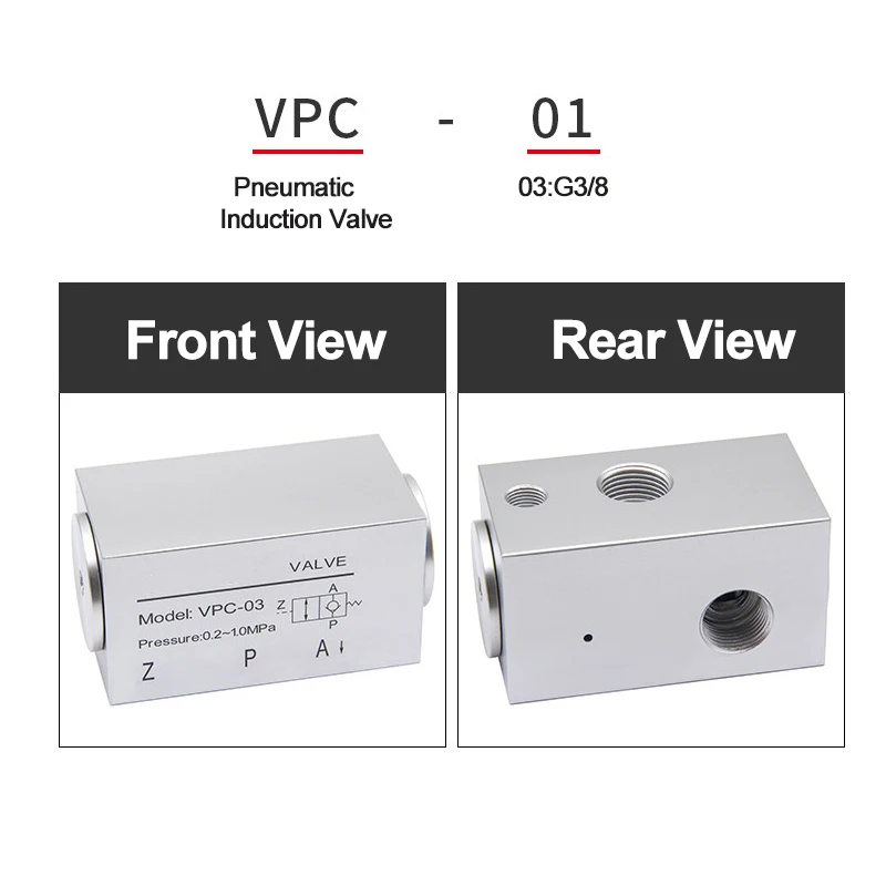 VPC-03 Pneumatic Air Lock Valve Pilot Operated Self-locking Pressure Hold Check Valve