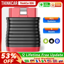 MUCAR THINKCAR BD6 Bluetooth Scanner Car Diagnostic Tool OBD2 Scanner All Cars Full System 5 Reset Free Diagnosis Code Reader