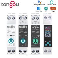 TUYA WIFI Smart Circuit Breaker With Metering 1P 50A 63A DIN Rail for Smart Home  wireless Remote Control Switch by APP TONGOU