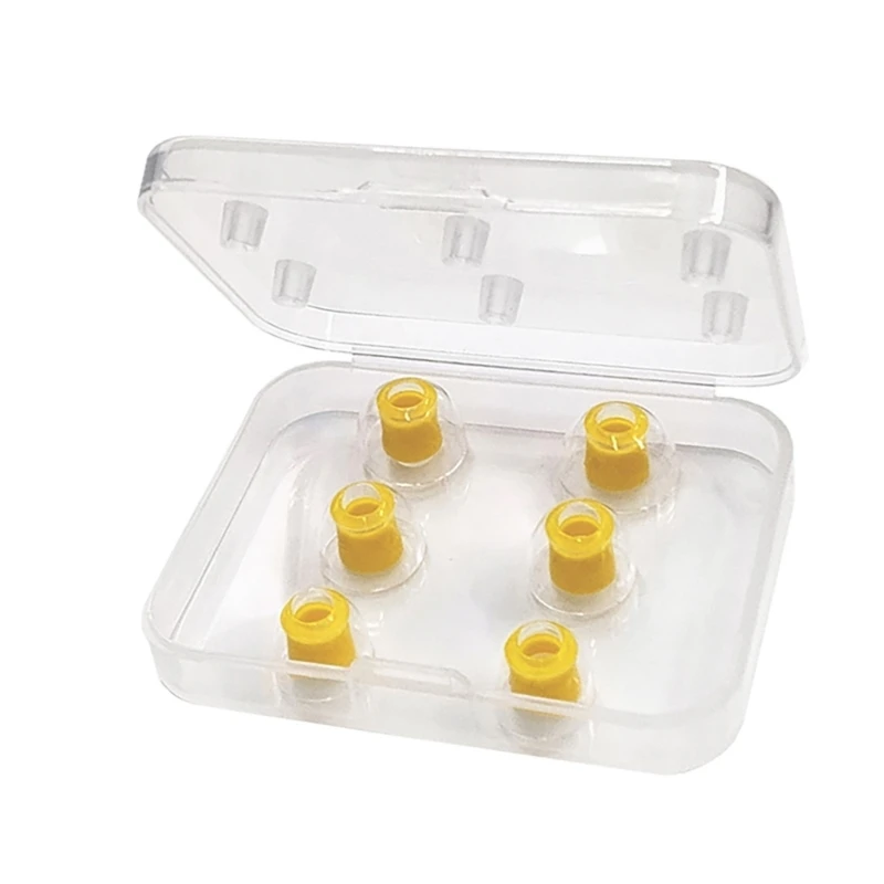 6 buah penutup earphone In-Ear silikon ujung earbud pengganti 4.0mm-6.0mm