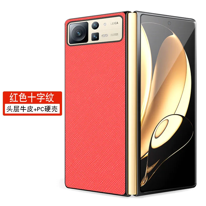 Luxury Genuine Leather Wallet Business Phone Case For Xiaomi Mix Fold2 Fold 2 Cover Credit Card Money Slot Cover Holster Cases