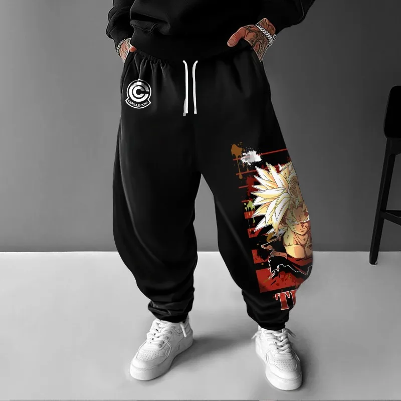 

Dragon Ball Animated Print Men's Sports Pants 2026 Summer Trendy and Fashionable Street Style Men's Sports Casual Pants Hip Hop
