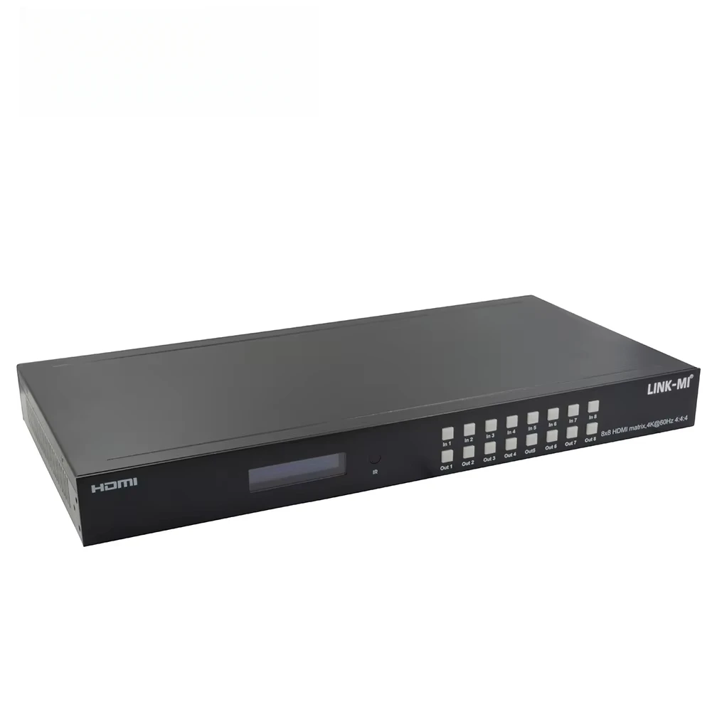 LINK-MI 8x8 Matrix Switcher With SPDIF Audio 4K@60Hz IR RS232 IP Or Web GUI Control Support 3D, HDR10 Matrix