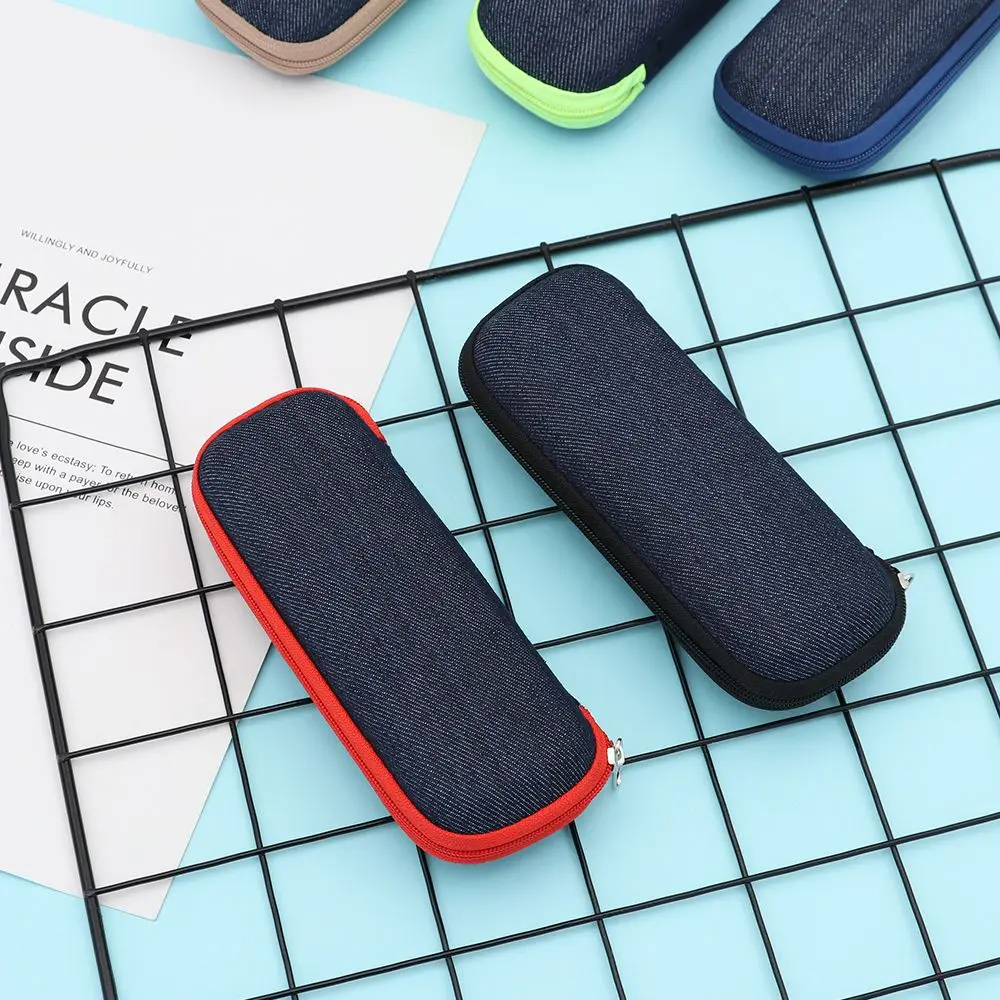 New Portable Pouch Bag Denim Fabric Spectacle Case  Sunglasses Box Eyewear Protector Eyeglasses Case