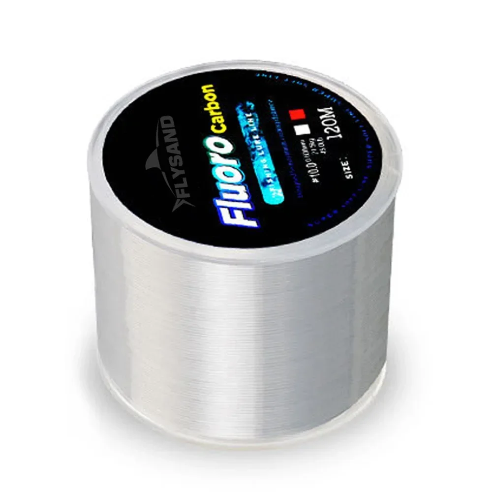 Ligne de pêche 120M 0.20mm-0.60mm revêtement fluorocarbone Leader en Fiber de carbone ligne coulante forte 7.15LB-45LB