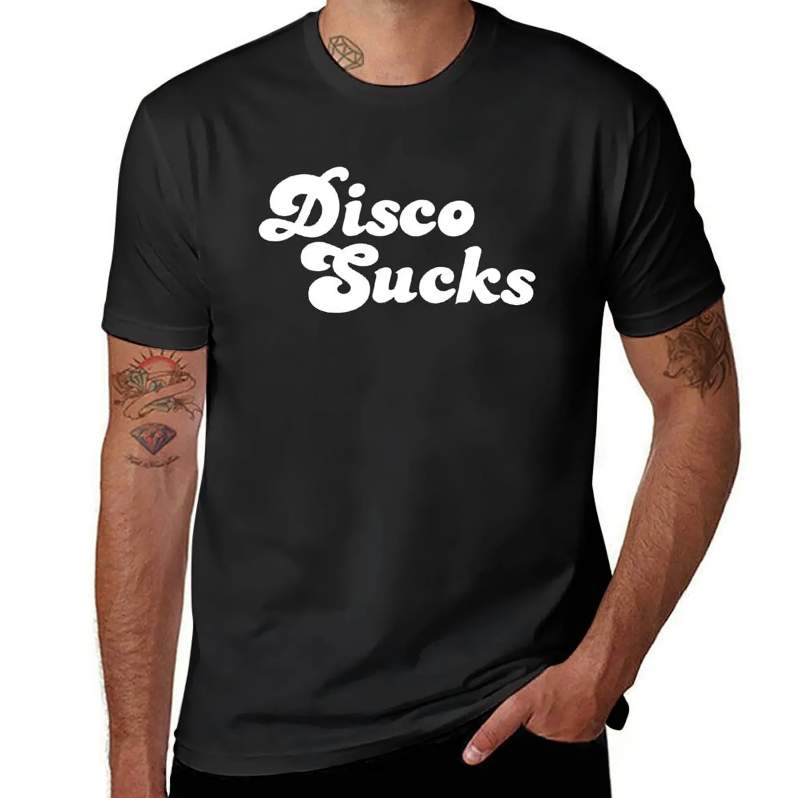 Disco Sucks Retro 70's Saying T-Shirt oversizeds sports fans tees t shirt men