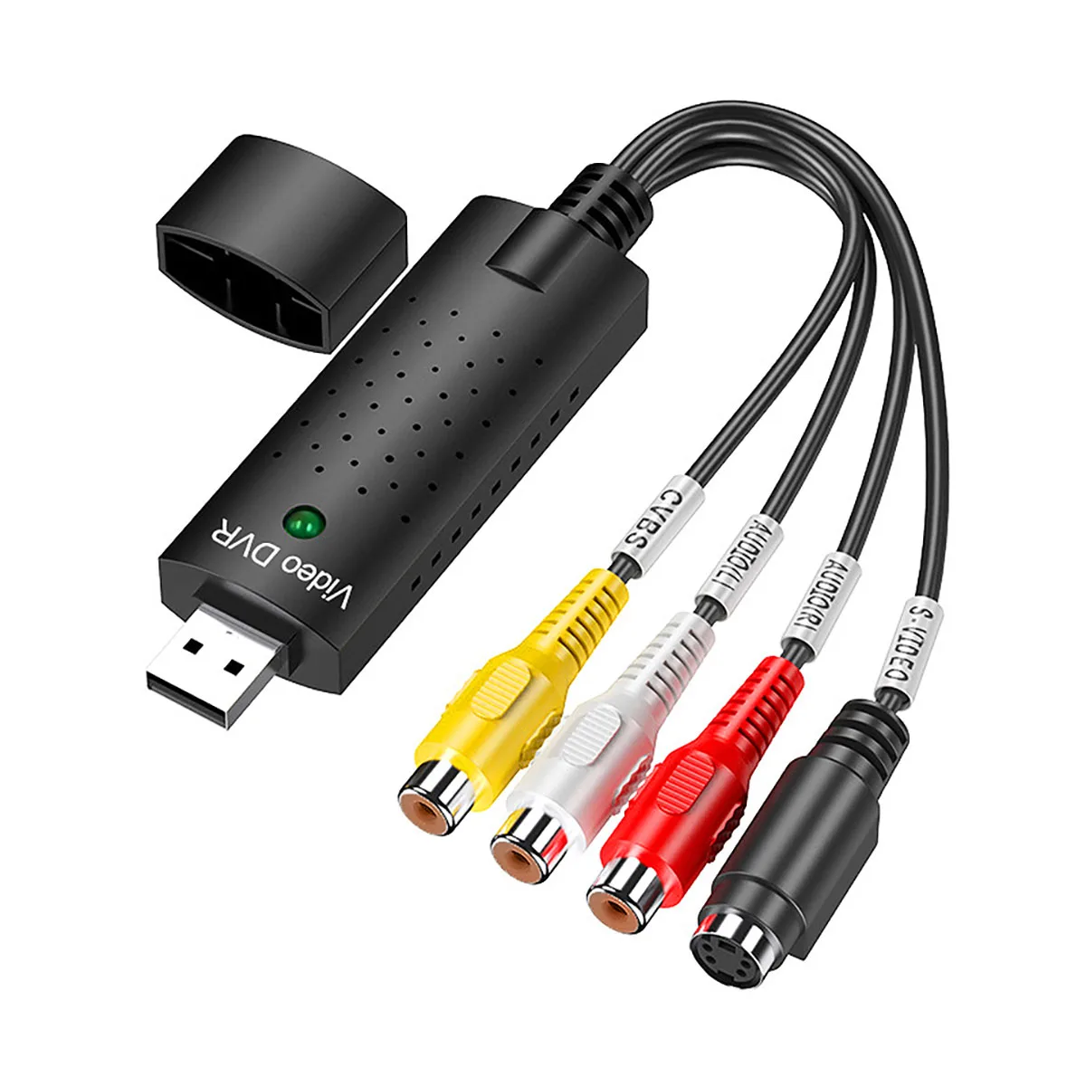 USB 2.0 캡처 4 채널 비디오 TV DVD VHS 오디오 캡처 어댑터 카드, TV 비디오 DVR, Win7, 8, 10, XP, Vista, 드롭쉬핑