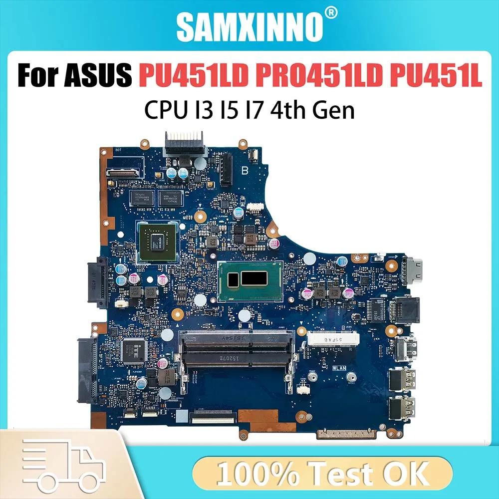 

Материнская плата для ноутбука PU451L для ASUS PRO ESSENTIAL PU451LD PRO451LD, материнская плата для ноутбука, процессор I3 I5 I7, 4-го поколения GT820M DDR3L