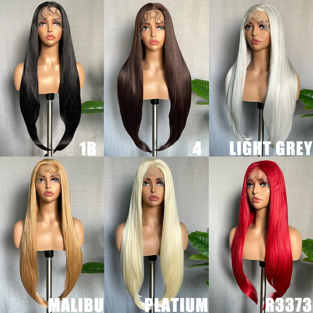 IPARTY Straight Synthetic 13x4 Lace Front Wig with Pre Plucked Trendy Grey Hairstyle with Natural Baby Hair for Black Women