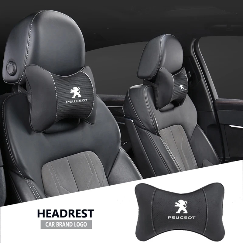 Car Headrest Neck Cushion Memory Foam Soft Accessories For Peugeot 206 307 308 3008 207 208 407 508 2008 5008 107 106 205 4008