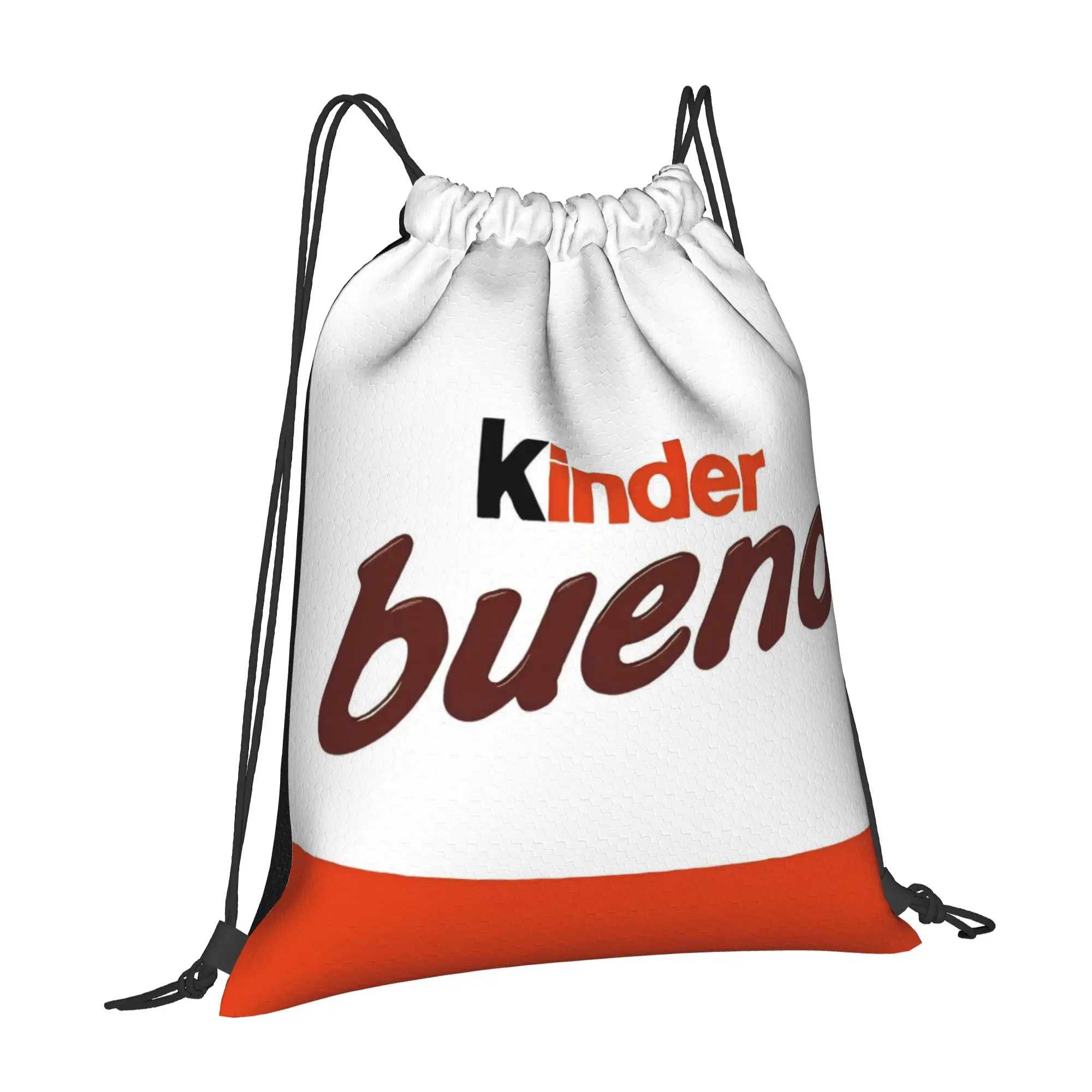 Kinder Bueno 3 kinder  Portable Travel Drawstring Backpack Riding Backpack Gym Shoes Drawstring Bags