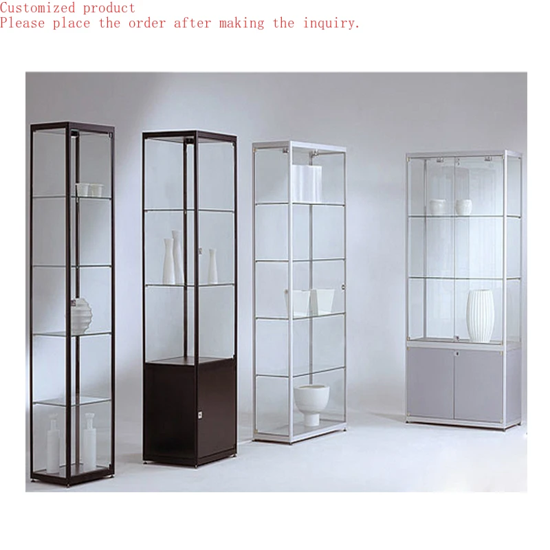 

Custom.Crafts Glass Display Unit White Black Display Cabinet Modern Shop Display Cabinets