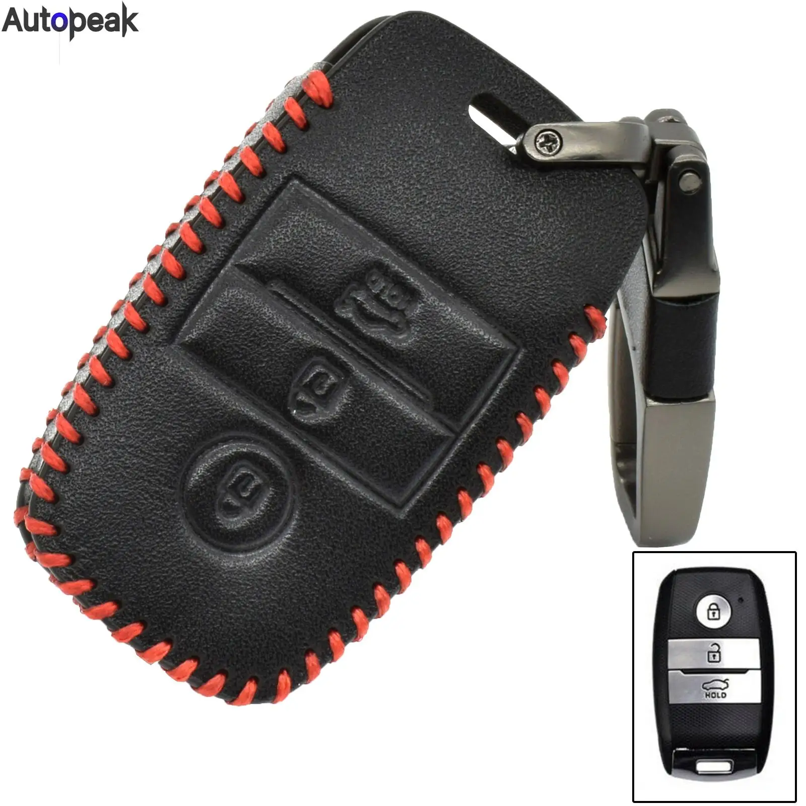 

PU Leather Car Key Cover Fob Case For Kia Rio Ceed Soul Sportage Sorento Carens Picanto Optima Sonic Forte Cerato Accessories