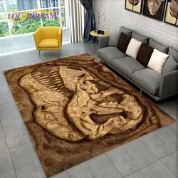 3D Animal Dinosaur Fossil Series Area Rug,Carpet Rug for Home Living Room Bedroom Sofa Doormat Kitchen Decor,Non-slip Floor Mat