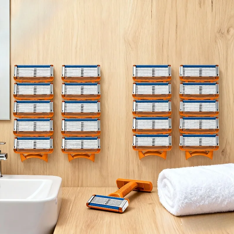 

ZELU Men's 5 Blade Manual Shaving Razor Kit Stainless Steel Replacement Blades Precision Trimmer Skin Comfort Fusion5 Compatible