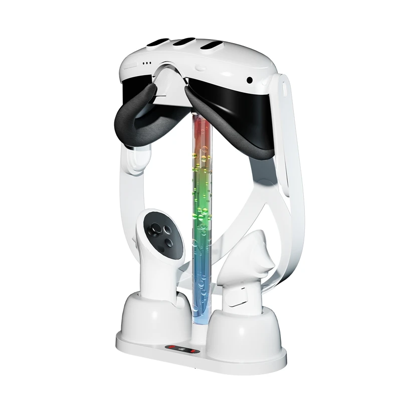 【STOCK】Charging Dock for Meta Quest 3 VR Headset Charging Stand Charger Station for Meta Quest 3 RGB Lights Storage Stand