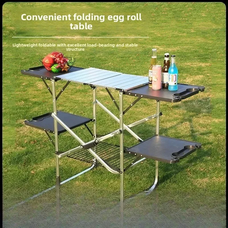 Outdoor folding table portable multifunctional aluminum alloy bracket