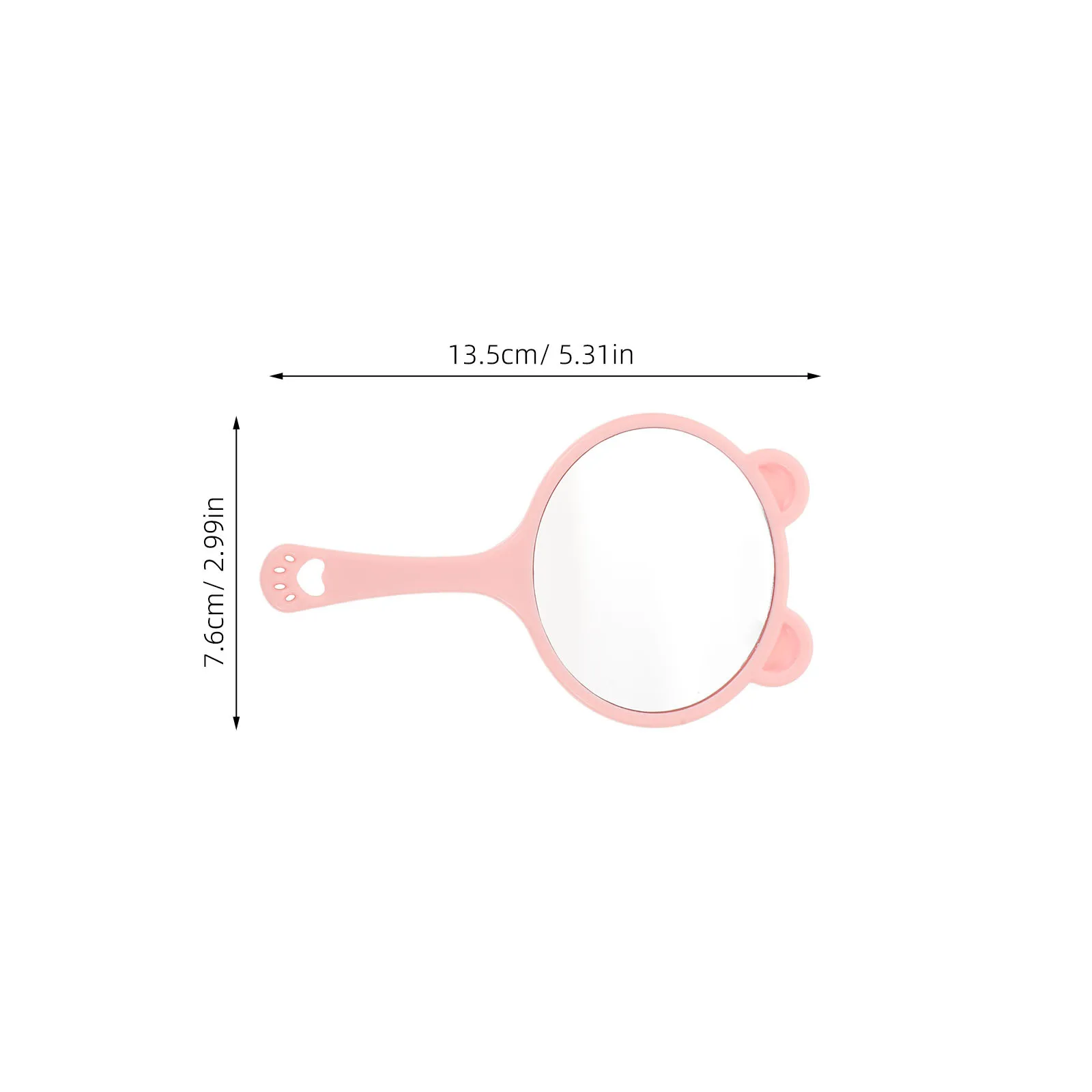 10pcs Cartoon Cat Head Cute Handheld Mirror For Women Mini Portable Makeup Mirror Travel School Home Office Grooming