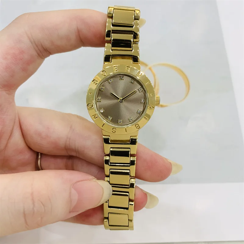 High Quality Women Quartz Watch Reloj Ladies Simple Vintage Stainless Steel Band Orologio Classic Wristwatch Gold Sliver Clock