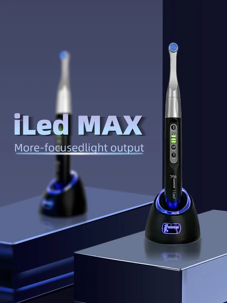 WOODPECKER ILed MAX Tandheelkundige lichtuithardingseenheid Magnetische puntsuithardingslens Verbeterde gerichte lichtuitvoer Snelle 1 seconde uithardingstool - afbeelding 2