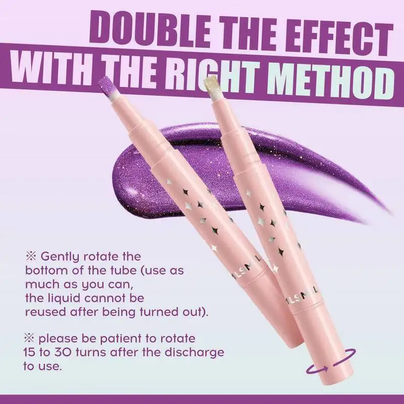 MLSMILE ブリッスル グリッター リキッド アイシャドウ ブラシ クリーム シマー ハイライター メイクアップ ジェル フェイス ボディ ブライトン ナチュラル コントゥア