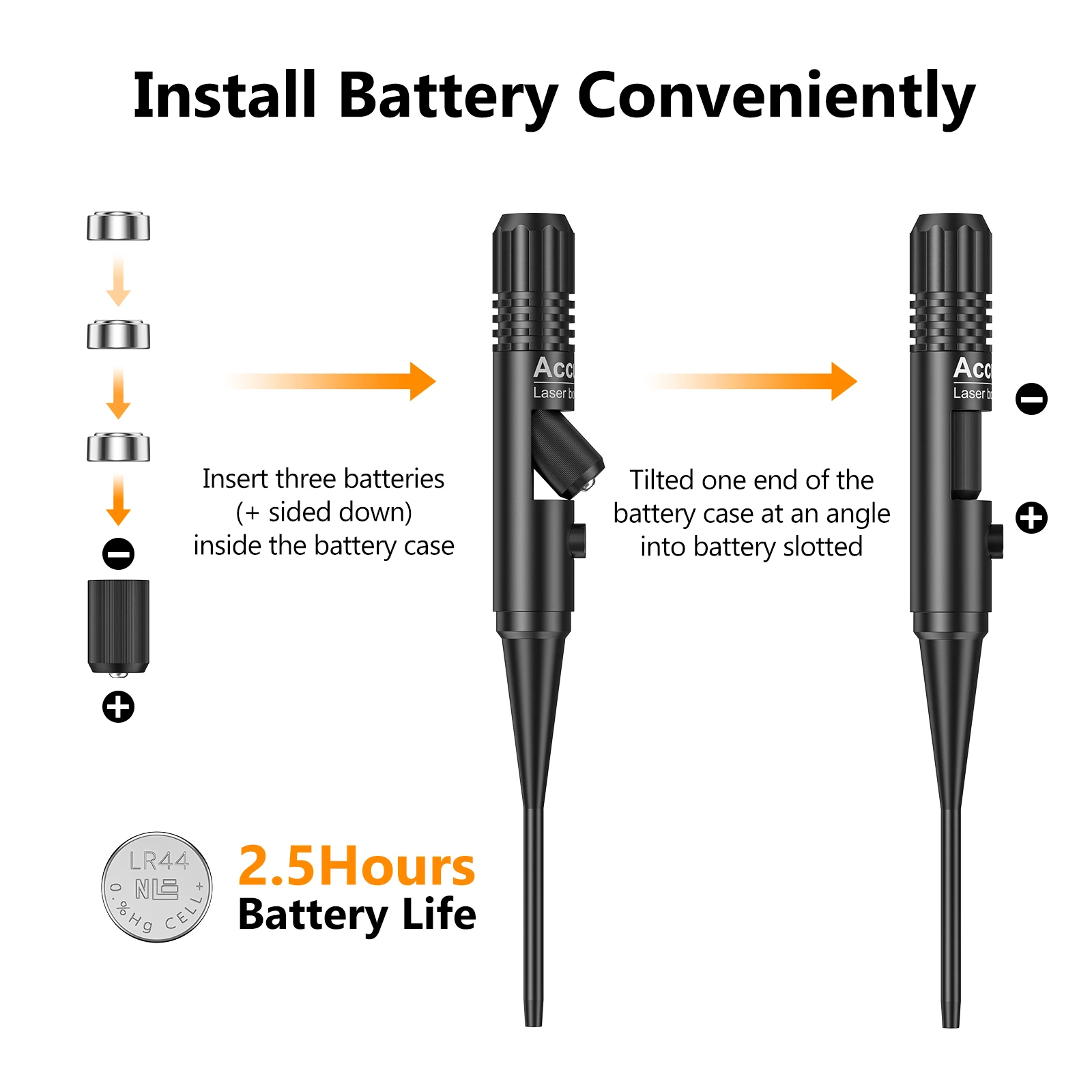 MidTen Rifle Red Laser Bore Sighter Collimator Kit with Box Carry Laser Sight 177 to .64 Caliber Shotgun Hunting Boresighter - Image 4