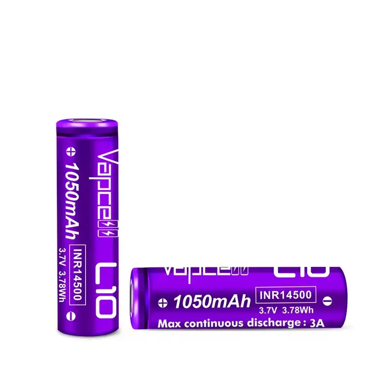 1-20pcs Original Vapcell 14500 L10 Battery 1050mah 3A 3.7V INR14500 Rechargeable Lithium Batteries for Consumer Electronics