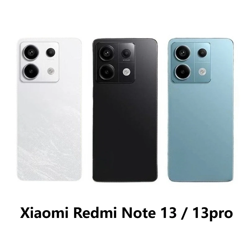 For Xiaomi Redmi Note 13 Back Battery Cover RearBack Cover  Housing Back Case For Redmi Note 13 Back Door Replace With lenses