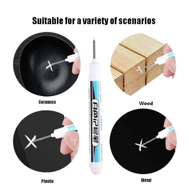 1/3Pcs Oily White Marker Pen Graffiti Pens Waterproof Permanent Gel Pencil Tire Painting Notebook Tyre Tread Environmental Pen