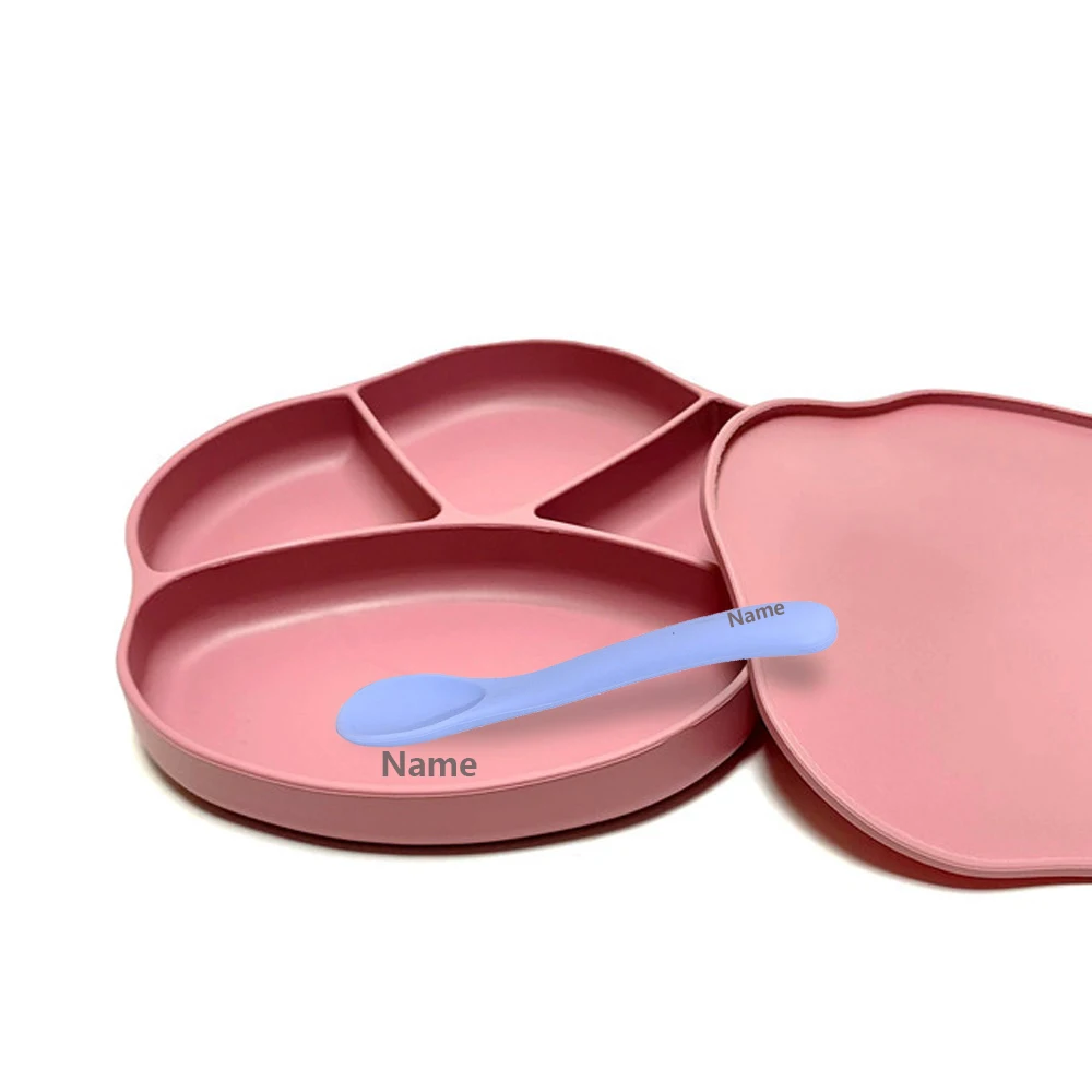 Free Name Printing Plates Fruit Bowls Lunch Boxes Silicone Material Suitable for Outdoor Use Holiday Gifts