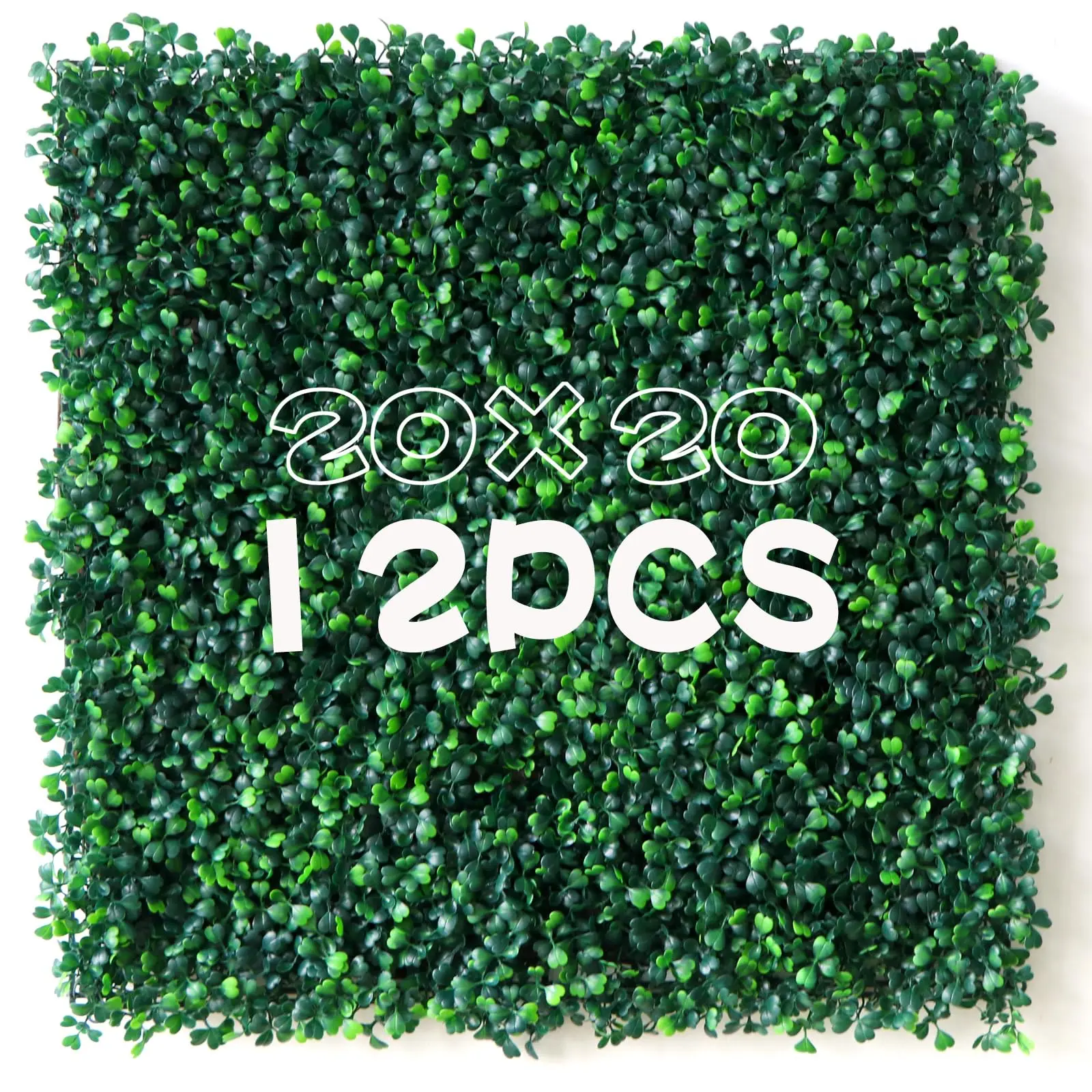 

Искусственные панели из самшита для живой изгороди, 12 шт., 20x20 см, УФ-стойкие, реалистичные, для внутреннего и наружного использования, для ограждений, декора сада