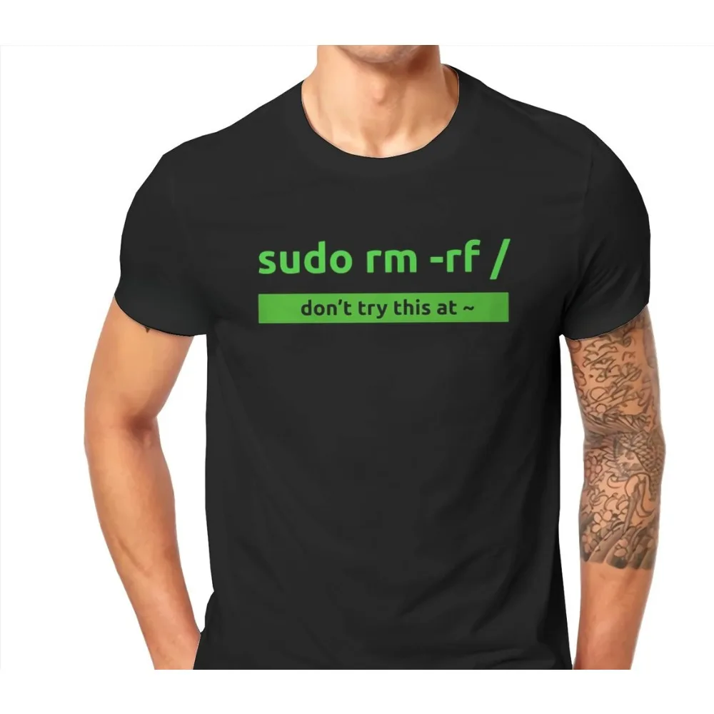 سودو برمجة القيادة الرجال التي شيرت نظام التشغيل لينكس توكس البطريق Crewneck القمم القطن تي شيرت الفكاهة هدية فكرة القمم المحملة
