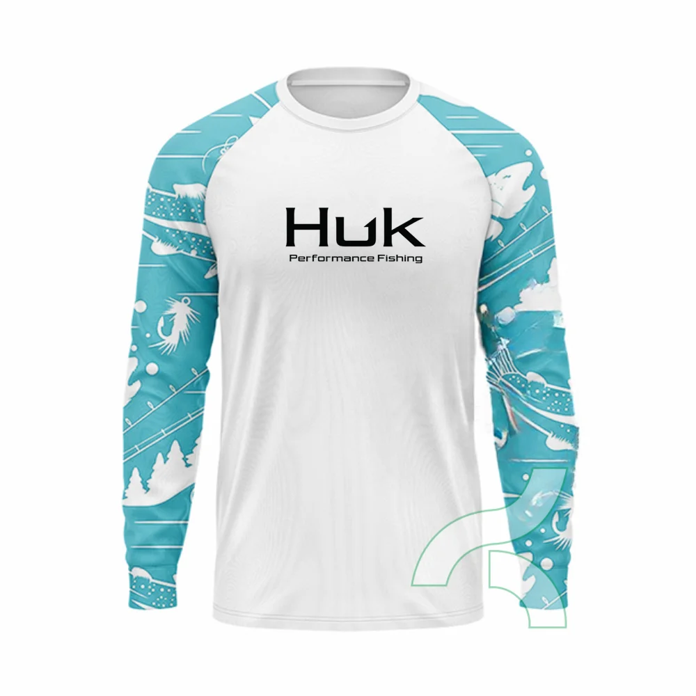 Huk Angel hemd bis 50 Langarm T-Shirt Männer Outdoor Sonnenschutz Angel kleidung Ropa de Pesca atmungsaktives Anti-UV-Trikot