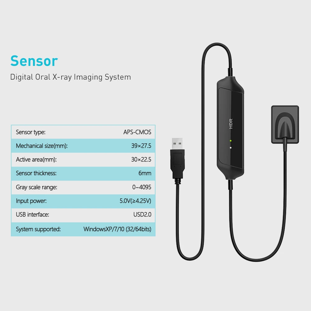 Digital USB Dental Sensor xray RVG Waterproof Positioner Electric Powered Metal Material Imaging System