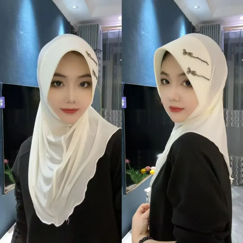 Winter Elegant Musulman Women Hat Hijab Sponge