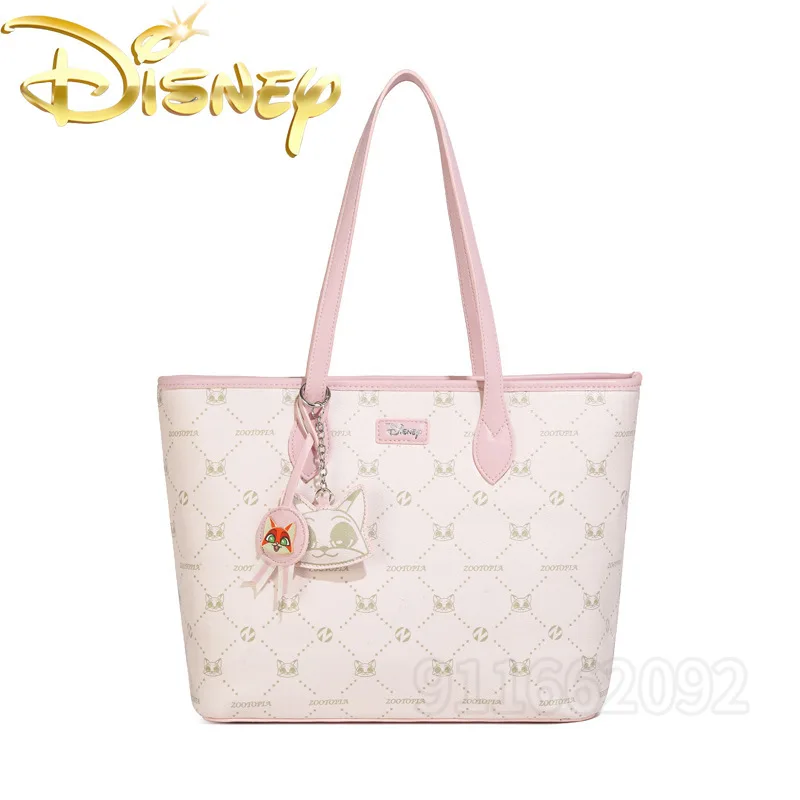 Disney Nick New Women's Handbag Pink Fashion Luxury Women's Shoulder Bag Large Capacity Cartoon Women's Tote Bag High Quality