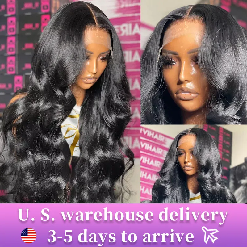 Black Wig Synthetic 13x4 Lace Front Wigs For Women Long Hair Body Wavy Heat Resistant Fiber Front Lace Glueless Wig Daily Use