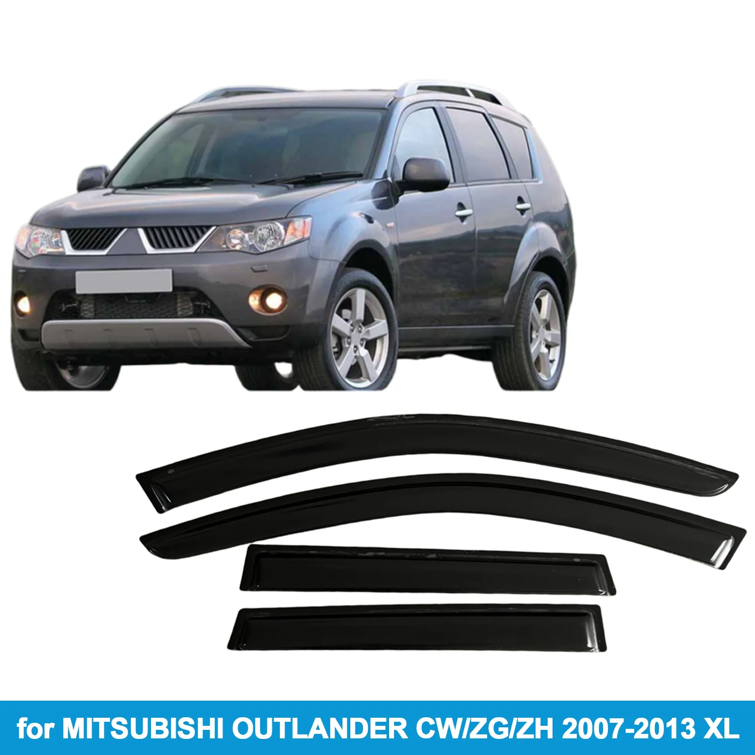 

Оконный козырек для MITSUBISHI OUTLANDER CW/ZG/ZH 2007-2013 XL, защита от дождя, боковой дефлектор, защита от атмосферных воздействий, лента для наружного крепления
