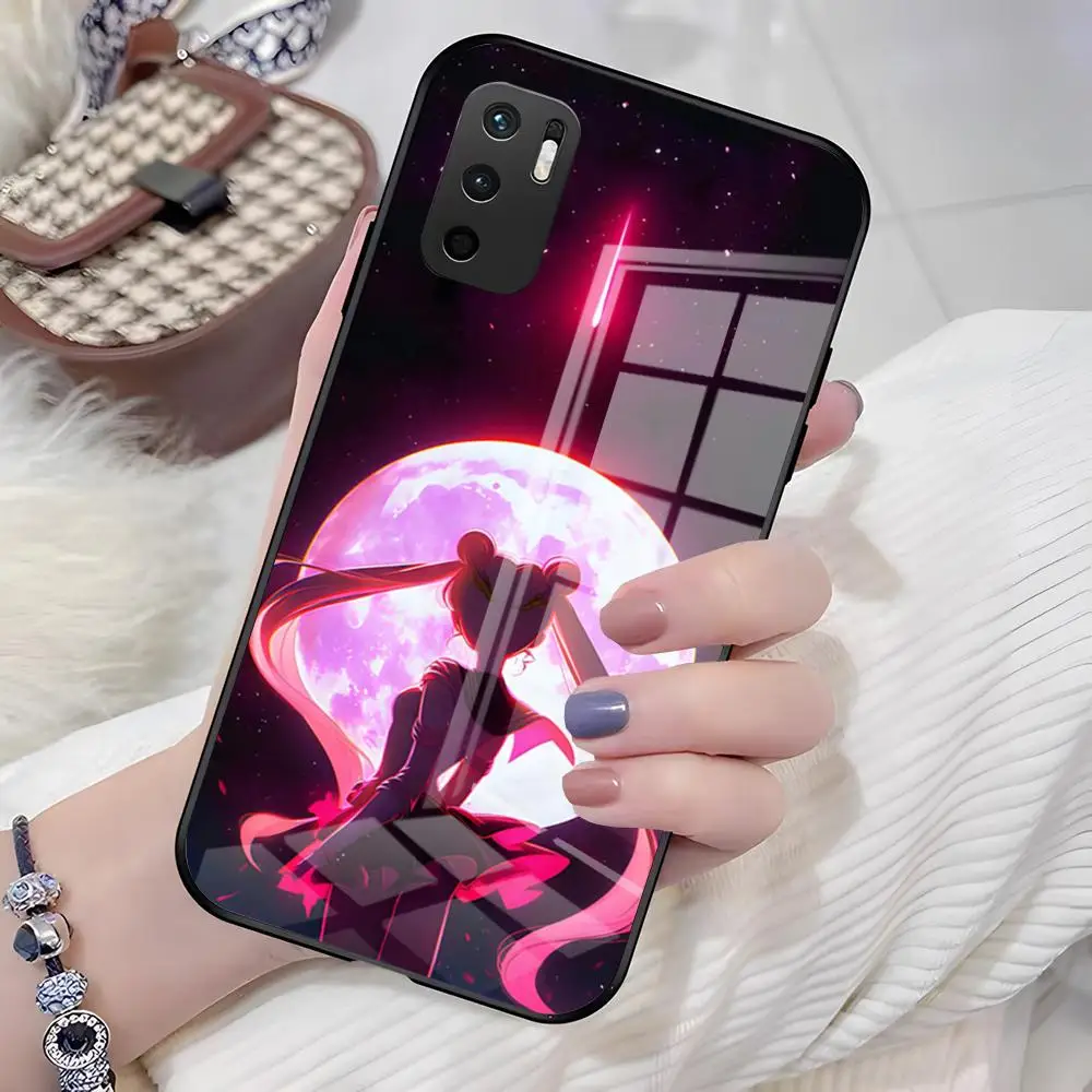 Anime S-Sailor Moon Handyhülle für Xiaomi 15u 14 12 Pro 13 Lite 11t Redmi Note 15pro 14 13 12 11s Glasabdeckung