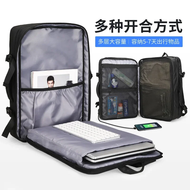 Mark Ryden 17 pollici Laptop Anti-ladro Mochila Zaino da uomo Ricarica USB Borsa da viaggio spaziale multistrato