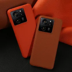 Handmade Premium Genuine Leather Case For Xiaomi 13T Pro Capa Retro Mi 13T 14Pro 12X 12TPro 12Lite Shockproof Phone Cover Fundas