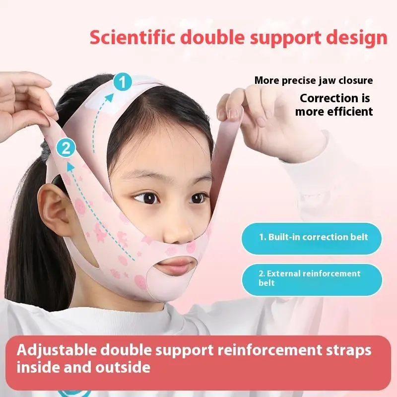 สายรัดป้องกันการนอนกรนยกกระชับผิวหน้าปิดปากสำหรับลดการนอนกรนการดูแลสุขภาพเครื่องมือความงามหยุดกรนเข็มขัดสำหรับเด็ก