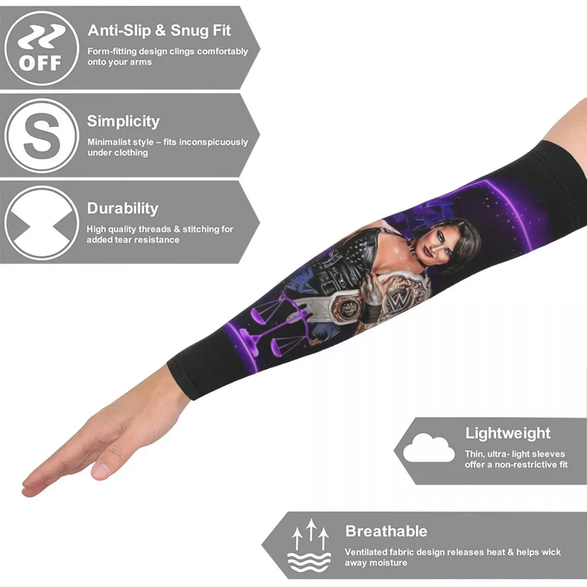 She Is My Mami Rhea Ripley Bootleg Wrestler Outdoor Arm Sleeves Sun UV Protection Cover Summer Cycling Tattoo Sleeves