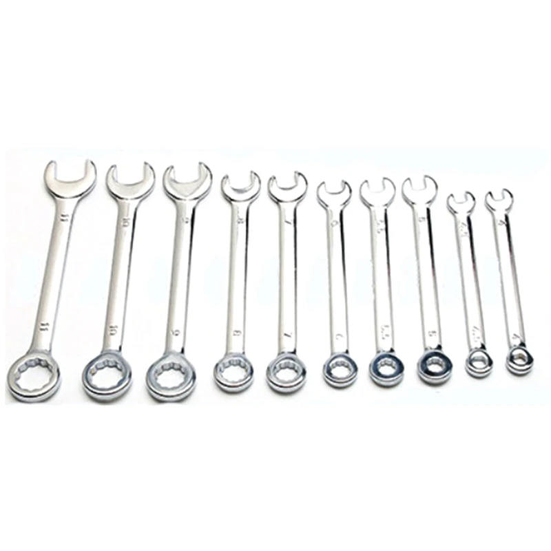 10Pcs Mini Engineer Wrench Dual Heads Offset Ring Spanner Tools Spanner Combination Key 4-11Mm Wrenches Hand Set